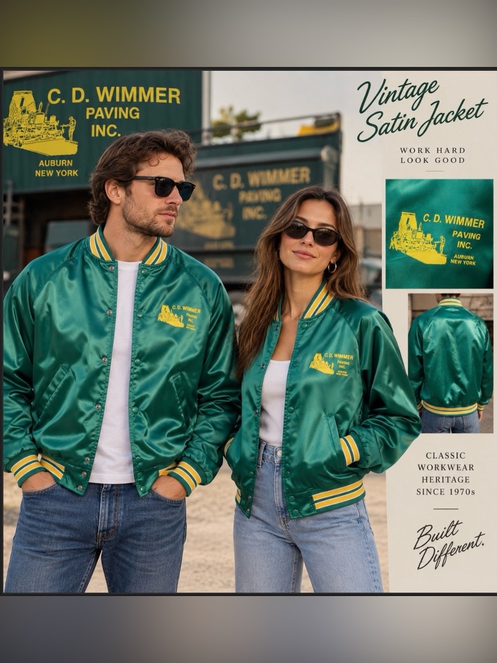 Vintage, Made in USA Pla-Jac by Dunbrooke Men’s Varsity Bomber Jacket, Sz M